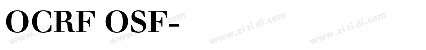 OCRF OSF字体转换